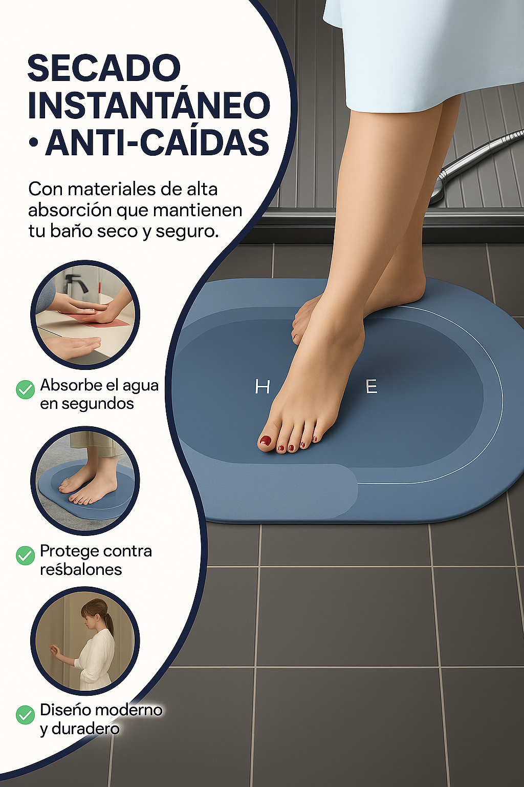 SecaMat™| Alfombra de baño antideslizante (2x1)
